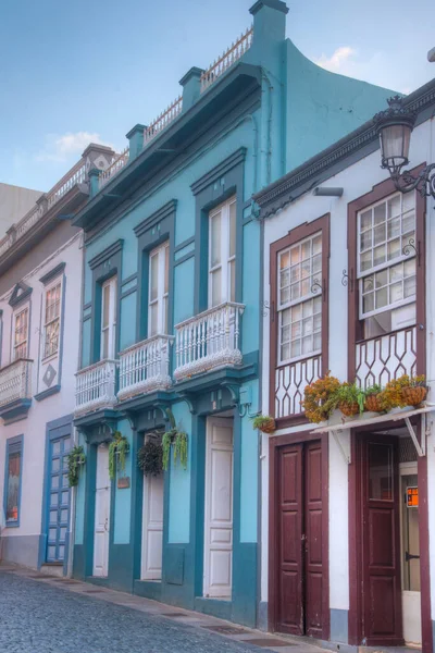 Prachtige Traditionele Huizen Het Centrum Van Santa Cruz Palma Canarische — Stockfoto