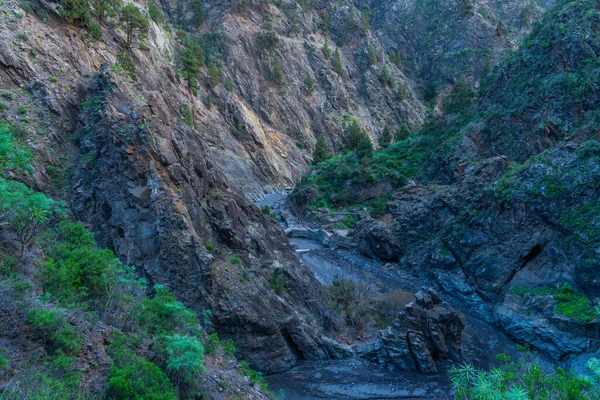 Barranco Las Angustias Caldeira Taburiente Palma Ilhas Canárias Espanha — Fotografia de Stock