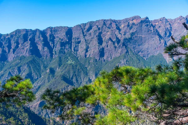 Panorama Parque Nacional Caldera Taburiente Palma Ilhas Canárias Espanha — Fotografia de Stock