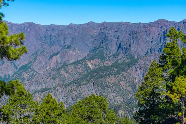 Caldera de Taburiente Ulusal Parkı Panoraması La Palma, Kanarya Adaları, İspanya.