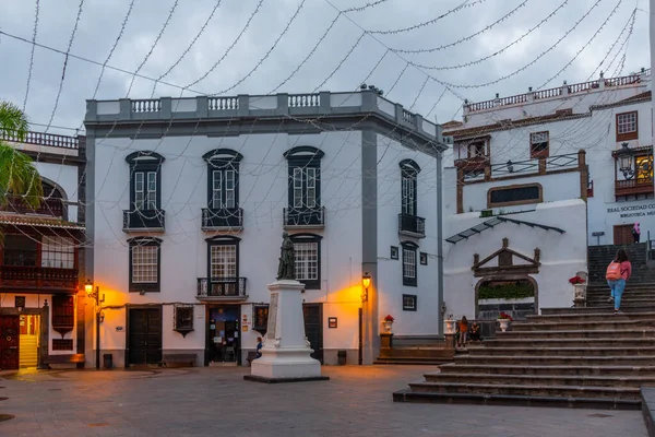 Nattutsikt Över Plaza Espana Santa Cruz Palma Kanarieöarna Spanien — Stockfoto