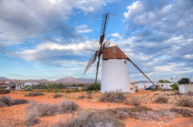 Fuerteventura, Kanarya Adaları, İspanya 'da yer alan yel değirmeni.