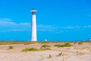 Morro Jable Deniz Feneri Fuerteventura, Kanarya Adaları, İspanya.
