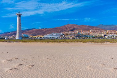 Morro Jable Deniz Feneri Fuerteventura, Kanarya Adaları, İspanya.
