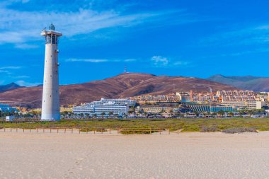 Morro Jable Deniz Feneri Fuerteventura, Kanarya Adaları, İspanya.