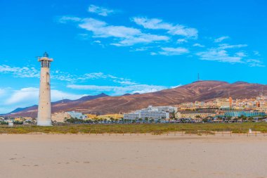 Morro Jable Deniz Feneri Fuerteventura, Kanarya Adaları, İspanya.