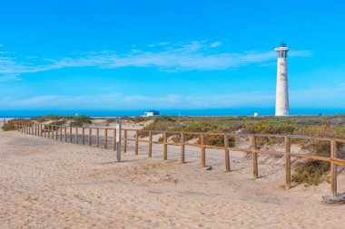 Morro Jable Deniz Feneri Fuerteventura, Kanarya Adaları, İspanya.