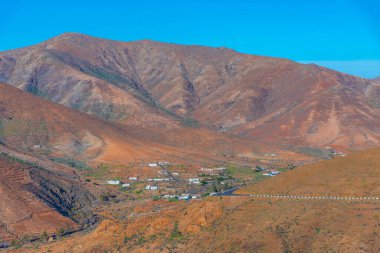 Barranco de las Penitas, Risco de las Penas 'tan Fuerteventura adası, Kanarya Adaları, İspanya.