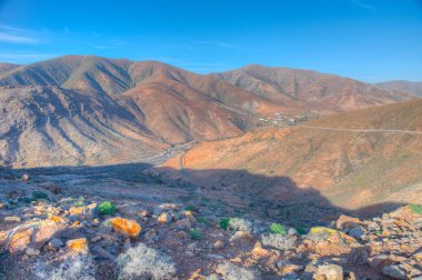 Barranco de las Penitas, Risco de las Penas 'tan Fuerteventura adası, Kanarya Adaları, İspanya.