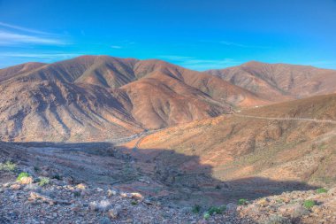 Barranco de las Penitas, Risco de las Penas 'tan Fuerteventura adası, Kanarya Adaları, İspanya.