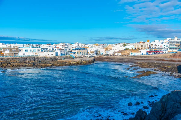 Playa Del Muellito Bij Cotillo Dorp Fuerteventura Canarische Eilanden Spanje — Stockfoto