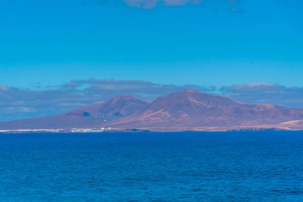 Lanzarote Oglądane Isla Lobos Wyspy Kanaryjskie Hiszpania — Zdjęcie stockowe