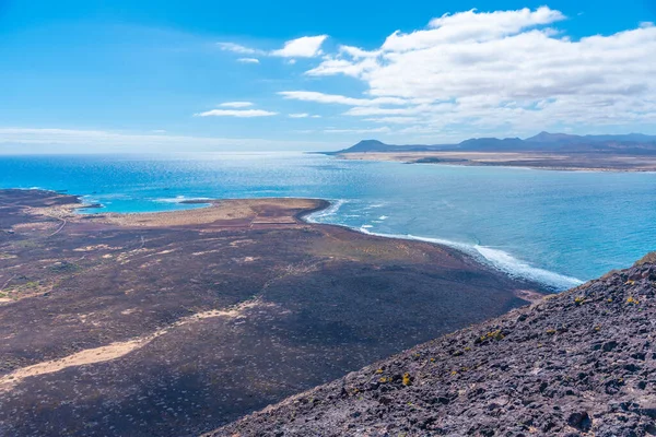 Fuerteventura Vanaf Isla Lobos Canarische Eilanden Spanje — Stockfoto