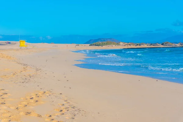 Playa Del Moro Corralejo Sand Dunes Fuerteventura Canary Islands Spain — 스톡 사진