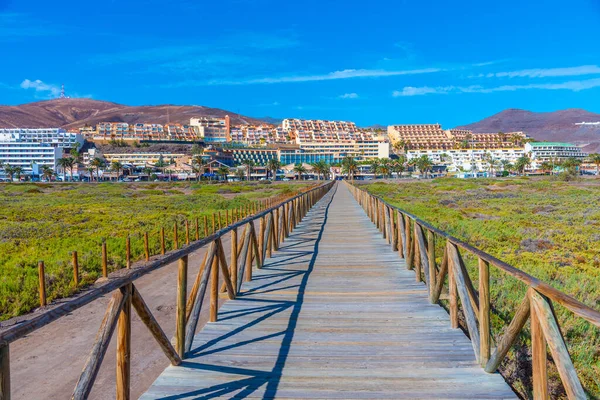Üdülőlakások Természetvédelmi Terület Mögött Morro Jable Fuerteventura Kanári Szigetek Spanyolország — Stock Fotó