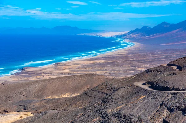 Aerial View Cofete Beach Fuentevertura Canary Islands Spain — ストック写真