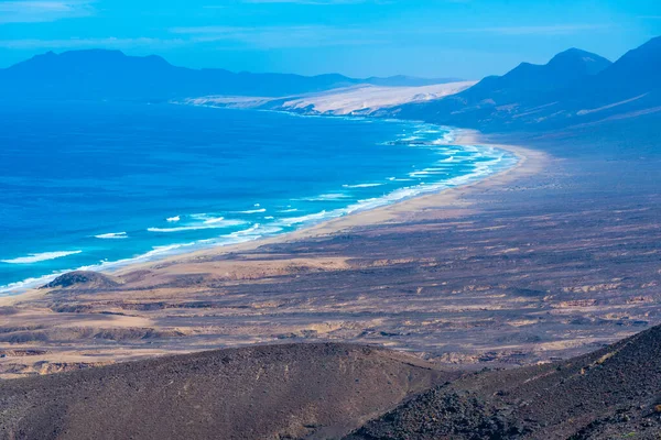Aerial View Cofete Beach Fuentevertura Canary Islands Spain — Stock Photo, Image