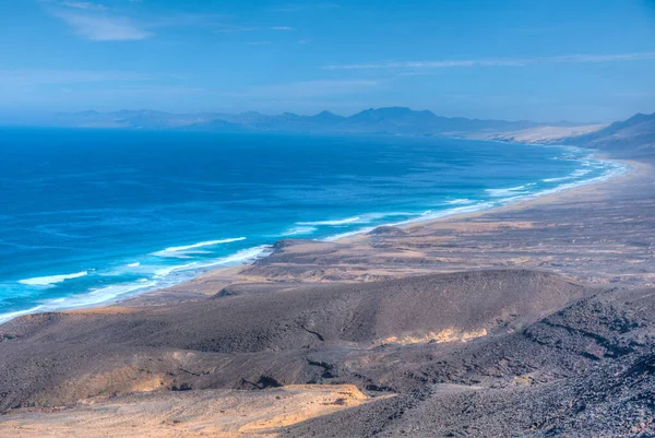 Aerial View Cofete Beach Fuentevertura Canary Islands Spain — ストック写真