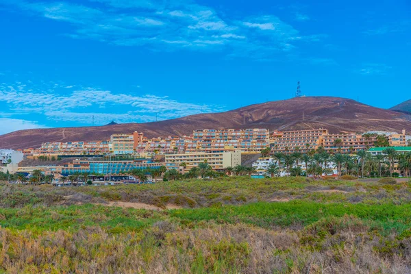 Vakantie Appartementen Achter Een Natuurgebied Bij Morro Jable Fuerteventura Canarische — Stockfoto