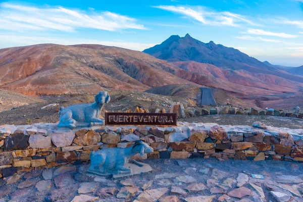 Sotavento bakış açısından Fuerteventura Adası Panoraması, Kanarya Adaları, İspanya.