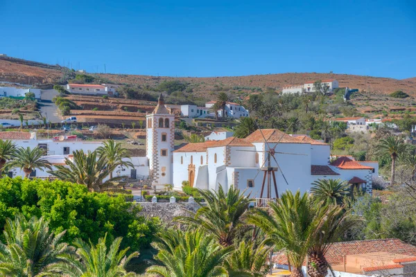 Fuerteventura, Kanarya Adaları, İspanya 'daki Betancuria kasabasının panoraması.
