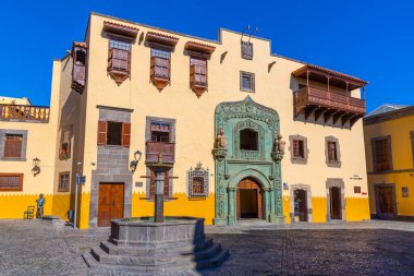 Las Palmas de Gran Canaria 'daki Casa de Colon Müzesi, Kanarya Adaları, İspanya.