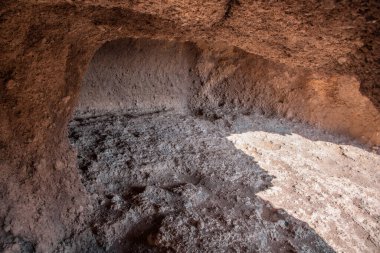 Gran Canaria, Kanarya Adaları 'ndaki Cuatro Puertas Arkeoloji Bölgesi, İspanya.