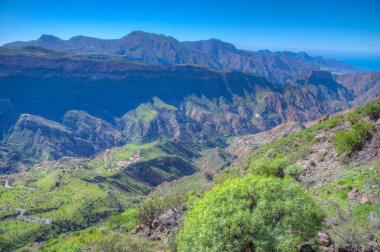Baranco de Carrizal Gran Canaria, Kanarya Adaları, İspanya.