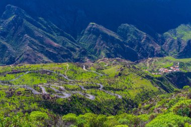 Baranco de Carrizal 'da Kanarya Adaları, İspanya.