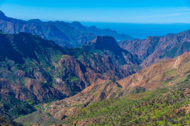 Baranco de Carrizal Gran Canaria, Kanarya Adaları, İspanya.