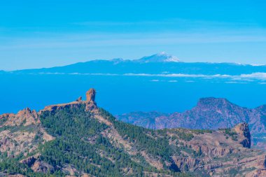 Gran Canaria Panoraması Pico de Teide, Kanarya Adaları, İspanya.