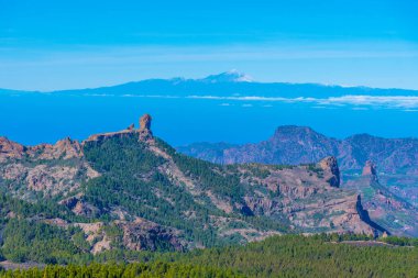 Gran Canaria Panoraması Pico de Teide, Kanarya Adaları, İspanya.