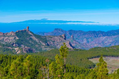 Gran Canaria Panoraması Pico de Teide, Kanarya Adaları, İspanya.