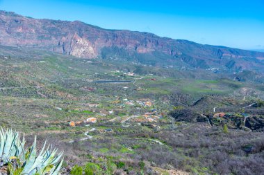 Gran Kanarya 'nın tarım manzarası, Kanarya Adaları, İspanya.