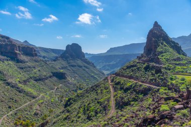 İspanya 'nın Gran Kanarya Adaları' ndaki eski Ansite kalesindeki arkeolojik alan.
