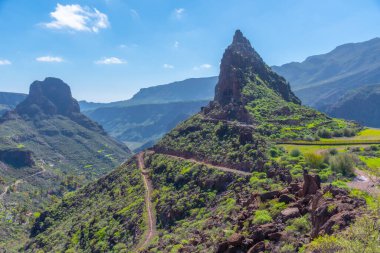 İspanya 'nın Gran Kanarya Adaları' ndaki eski Ansite kalesindeki arkeolojik alan.