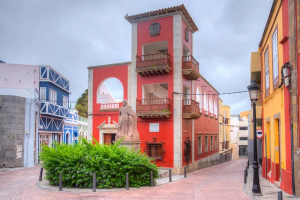 Bunte Straße Galdar Auf Gran Canaria Kanarische Inseln Spanien — Stockfoto