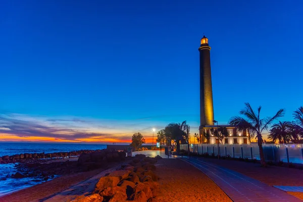 Sunset View Maspalomas Lighthouse Gran Canaria Canary Islands Spain — ストック写真