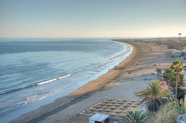 Sunny Day Playa Del Ingles Maspalomas Gran Canaria Kanári Szigetek — Stock Fotó