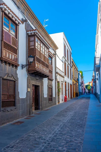 Calle Estrecha Casco Antiguo Las Palmas Gran Canaria Islas Canarias —  Fotos de Stock