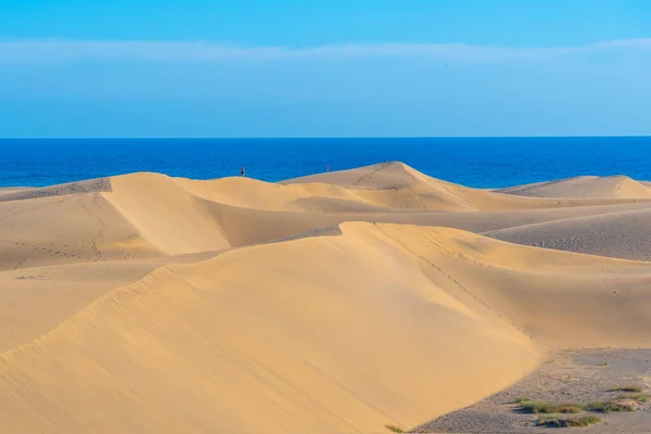 Sanddyner Maspalomas Gran Canaria Kanarieöarna Spanien — Stockfoto