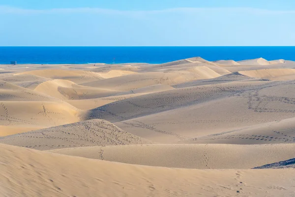 Dune Sabbia Maspalomas Gran Canaria Isole Canarie Spagna — Foto Stock