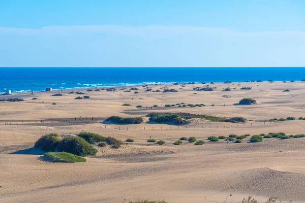 Sand Dunes Maspalomas Gran Canaria Canary Islands Spain — стоковое фото