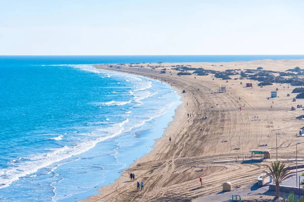 Zonnige Dag Playa Del Ingles Maspalomas Gran Canaria Canarische Eilanden — Stockfoto