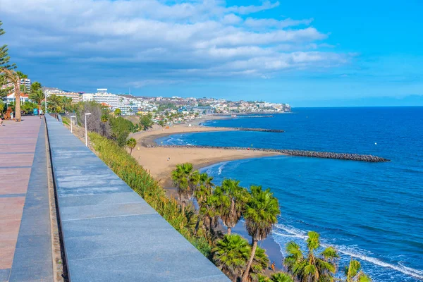 Gente Está Paseando Paseo Marítimo Maspalomas Gran Canaria Islas Canarias — Foto de Stock