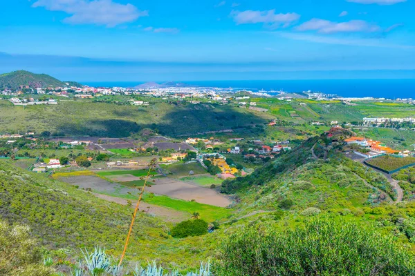 Flygfoto Över Gran Canarias Kust Som Sträcker Sig Mot Las — Stockfoto