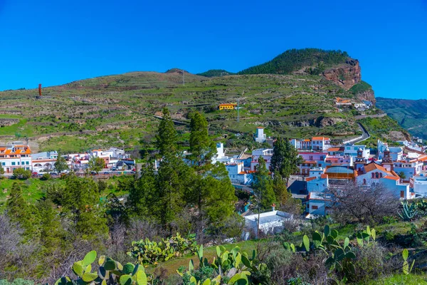 Tájkép Artenara Falu Gran Canaria Kanári Szigetek Spanyolország — Stock Fotó