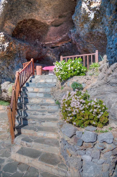 Jeskynní Restaurace Obci Artenara Gran Canaria Kanárské Ostrovy Španělsko — Stock fotografie