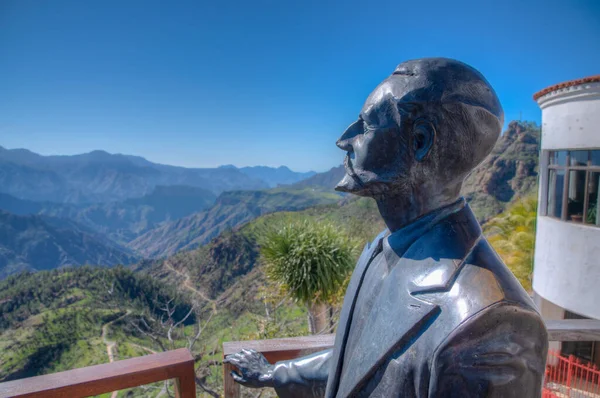 Statue Miguel Unamuno Artnera Gran Canaria Canary Islands Spain — Stock Photo, Image