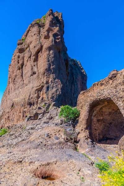 Cave Dwellings Roque Bentayga Gran Canaria Canary Islands Spain — Stock Photo, Image